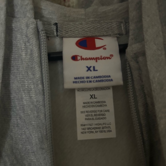 Champion Heather Gray Full-Zip Hoodie - Picture 4 of 4